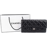 Chanel Quilted Caviar Leather Classic Flap Wallet