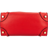 Céline Drummed Calfskin Nano Luggage Tote Handbag