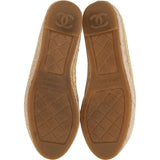 Chanel Tweed Leather Espadrilles Shoes (37)
