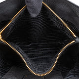 Prada Black Vitello Daino Leather Large Tote Handbag