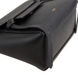 Celine Black Leather Grained Calfskin Belt Handbag