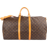 Louis Vuitton Monogram Canvas Keepall 55 Bandoulière Travel Bag