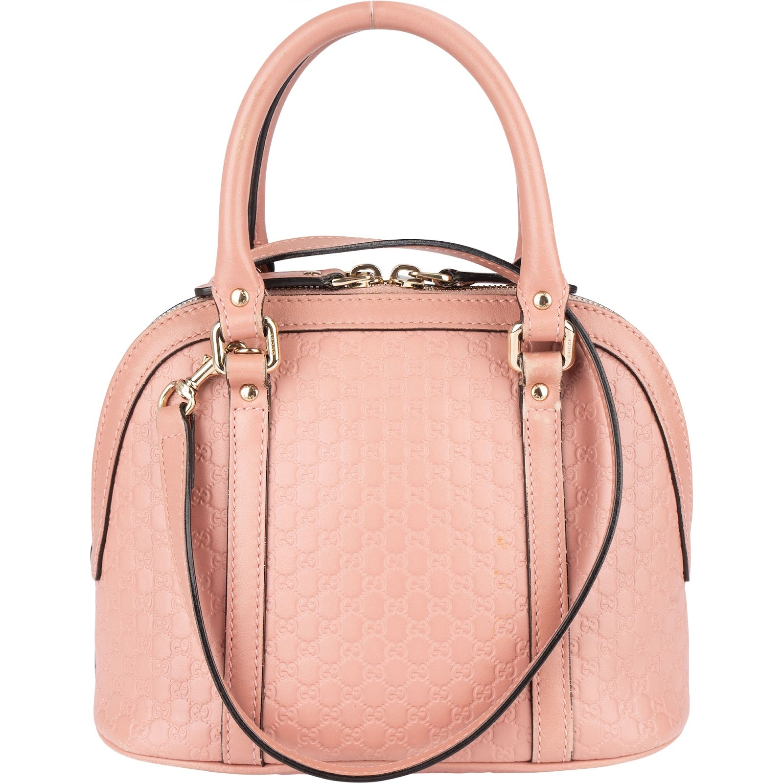 Gucci Microguccissima Leather Small Dome Satchel Handbag - vintageandkickz