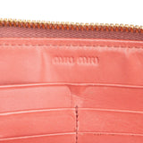 Miu Miu Croc-Embossed Leather Zip Around Wallet