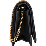 Gucci Chevron Velvet GG Marmont Small Crossbody Bag