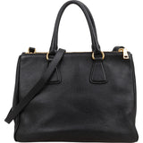 Prada Black Vitello Daino Leather Phenix Tote Handbag