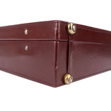 Cartier Bordeaux Leather Must de Cartier Vintage Briefcase Coffer Handbag