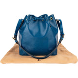 Louis Vuitton Blue Epi Leather Sac Noé Petit Shoulder Bag