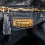 Miu Miu Vitello Lux Leather Bow Satchel Handbag