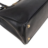 Prada Black Saffiano Leather Galleria Handbag - vintageandkickz