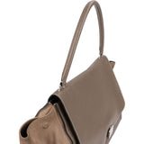 Céline Drummed Leather and Suede Trapeze Handbag