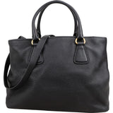 Prada Black Vitello Daino Leather Tote Handbag