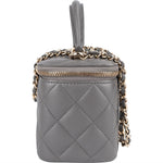 Chanel Quilted Lambskin Top Handle Vanity Case Crossbody Bag - vintageandkickz