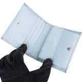 Prada Saffiano Leather Triangle Small Bifold Wallet