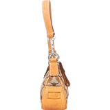 [🔄️B07 / F40] Coach Monogram Signature Canvas Demi Flap Bag Handbag - vintageandkickz