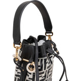 Fendi Monogram FF Mini Mon Tresor Bucket Shoulder Bag - vintageandkickz