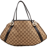 Gucci Monogras Canvas Twin GG Shoulder Bag