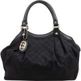 Gucci Black Monogram GG Canvas Sukey Handbag
