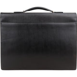 Ermenegildo Zegna Black Leather Briefcase Handbag