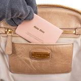 Miu Miu Matelassé Nappa Leather Bowler Hobo Handbag