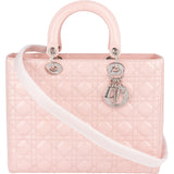 Christian Dior Quilted Patent Leather Lady Dior Handbag xx neuwertig - vintageandkickz