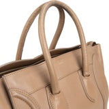 Céline Brown Leather Luggage Tote Handbag