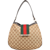 Gucci Monogram GG Web Stripe Shoulder Bag