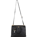 Prada Black Vitello Daino Leather Phenix Tote Handbag