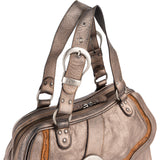 Christian Dior Metallic Leather Gaucho Saddle Handbag