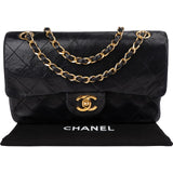 Chanel Quilted Lambskin 24K Gold Small Double Flap Shoulder Bag