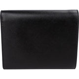 Prada Black Saffiano Leather Triangle Emblem Wallet