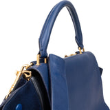 Céline Bicolor Suede Leather Trapeze Handbag