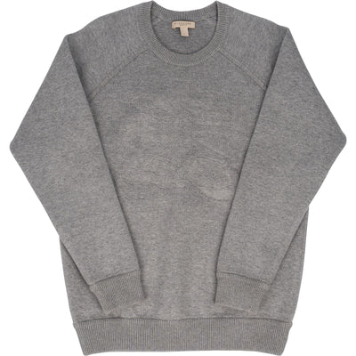 Burberry Grey Cotton Check Embossed Raglan Sweatshirt Sweater (M) xx maße - vintageandkickz