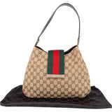 Gucci Monogram GG Sherry Line Web Handbag