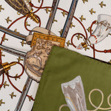Hermès La Chasse a Tir Silk Carre 90 Scarf Tuch