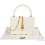 Gucci White Plexiglass Sylvie 1969 Mini Top Handle Handbag