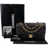 Chanel Quilted Lambskin 24K Gold Small Double Flap Shoulder Bag