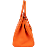 Hermès Orange H Togo Leather Birkin 35 Handbag