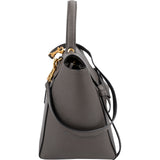 Celine Grey Leather Grained Calfskin Belt Handbag