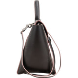 Céline Black Boxcalf Leather Pink Edges Belt Handbag