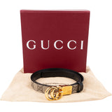 Gucci Monogram GG Leather Reversible Turnlock Supreme Belt (90 / 36)
