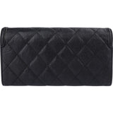 Chanel Quilted Caviar Leather CC Filigree Flap Wallet