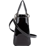 Christian Dior Quilted Patent Leather Lady Dior Handbag - vintageandkickz