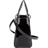 Christian Dior Quilted Patent Leather Lady Dior Handbag - vintageandkickz