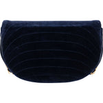 Chanel Chevron Velvet Half Moon Single Flap Crossbody Bag xxverschluss erneuern - vintageandkickz