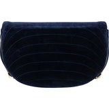 Chanel Chevron Velvet Half Moon Single Flap Crossbody Bag xxverschluss erneuern - vintageandkickz