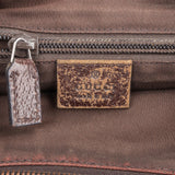 Gucci Monogram GG Canvas Web Strap Half Moon Crossbody Bag