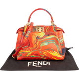 Fendi Multicolor Swirl Print Peekaboo Mini Handbag