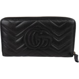 Gucci Monogram GG Marmont Matelassé Zip Around Organizer Wallet