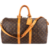 Louis Vuitton Monogram Canvas Keepall 45 Bandoulière Travel Bag